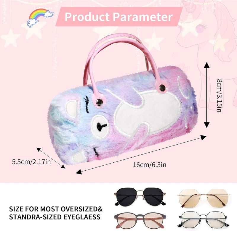 PERFECTSIGHT Store Hard Shell Eyeglasses Case, PU Leather Protective Glasses Case, Cute Eyeglass Case for Women Men Girls - Image 2